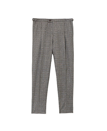 Rococo Uomo Grey and brown plaid pants