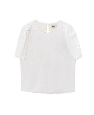 Zadig & Voltaire White sequin top 