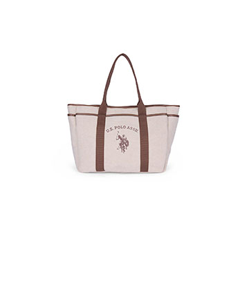 μπεζ καφέ τσάντα tote