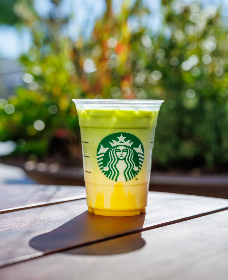 Iced Caramelized Banana Matcha Latte
