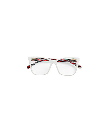 white eyeglasses