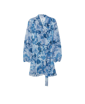 blue floral dress