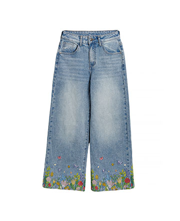floral jeans