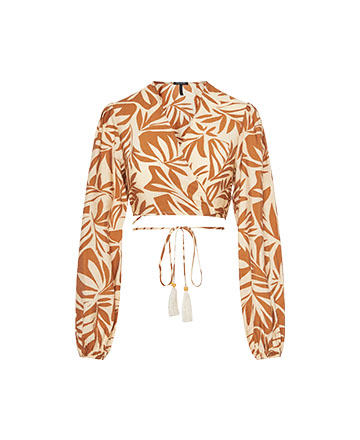 camel print top