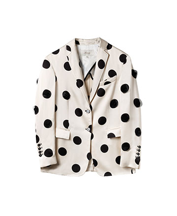 black and white dot blazer
