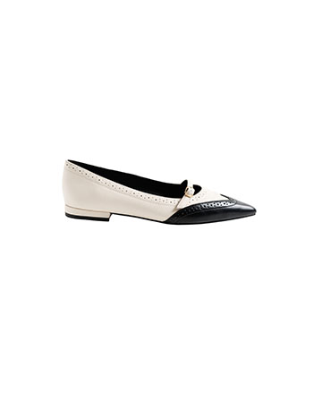 white and black shoes