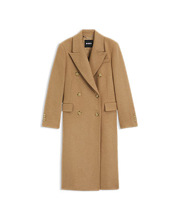 Κάμελ παλτό με κουμπιά 